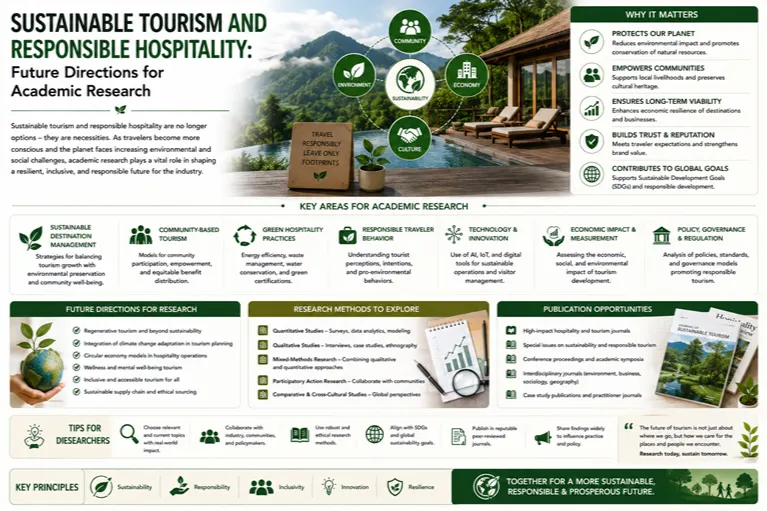 Sustainable Tourism and Responsible Hospitality: Future Directions for Academic Research