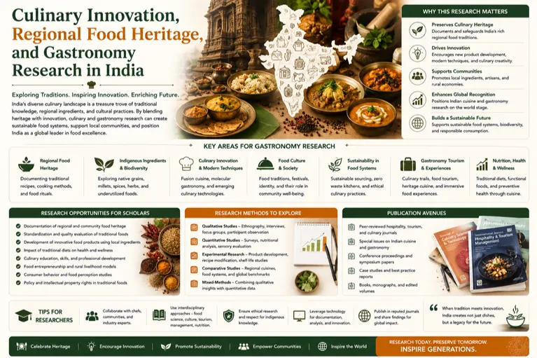 Culinary Innovation, Regional Food Heritage, and Gastronomy Research in India