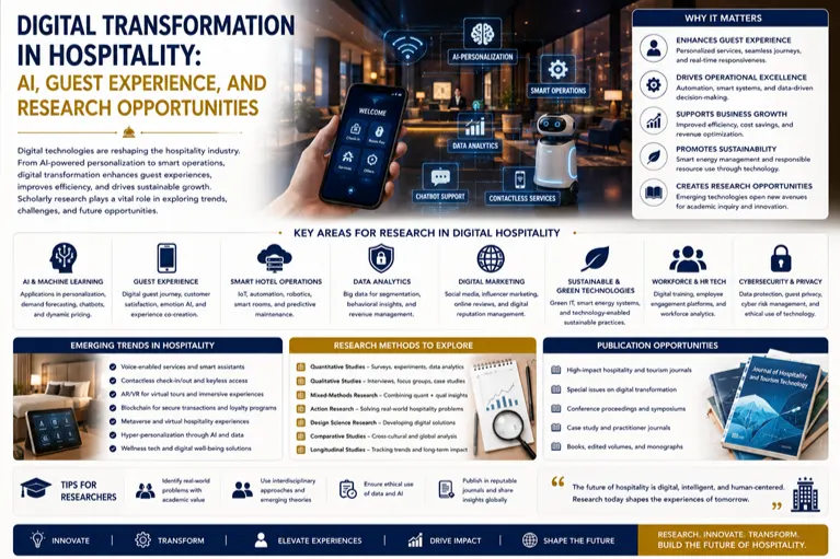 Digital Transformation in Hospitality: AI, Guest Experience, and Research Opportunities